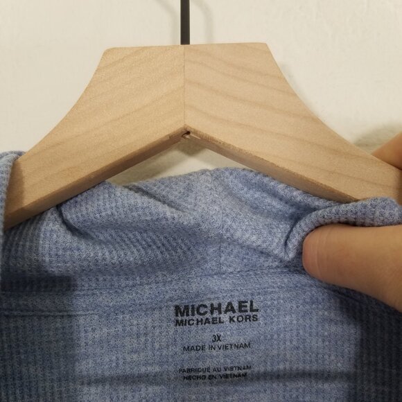 MICHAEL Michael Kors Long Sleeve Pullover Tope Sweater Blue Stretch Size 3X - Picture 5 of 7